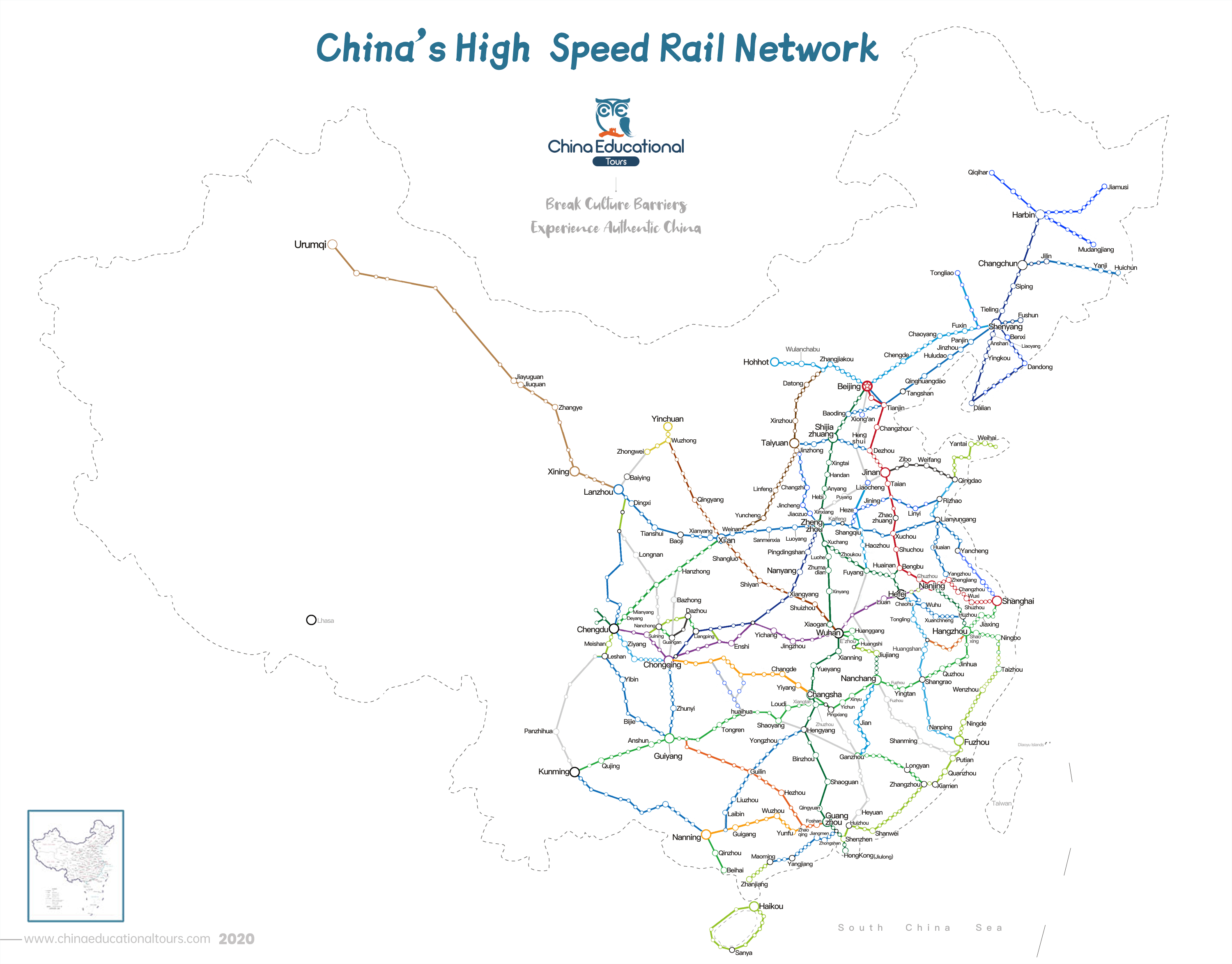 China High Speed Rail Network