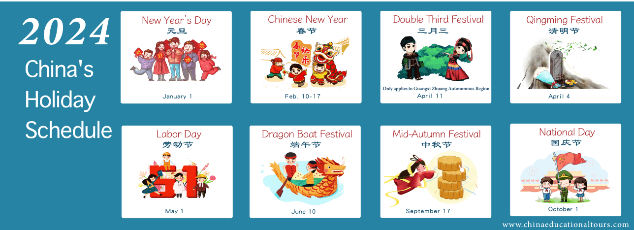 China Public Holiday Calendar in 2024