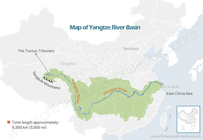 a map of Yangtze River Basin