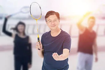 Playing Badminton