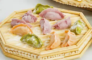 dumplings with different colours