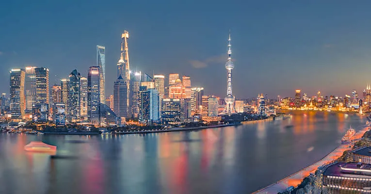 night view of huangpu river