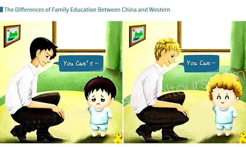 the differences of family education between China and Western