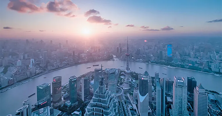 Watch the sunset from the Shanghai World Financial Center