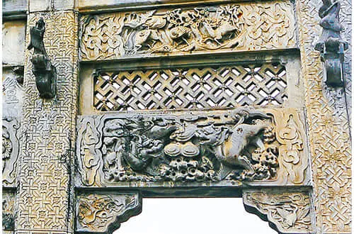 Stone carving on the Archway