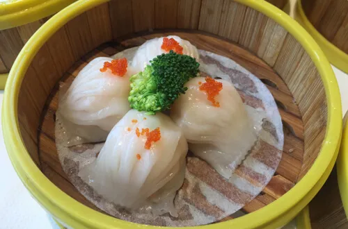 steamed shrimp dumplings