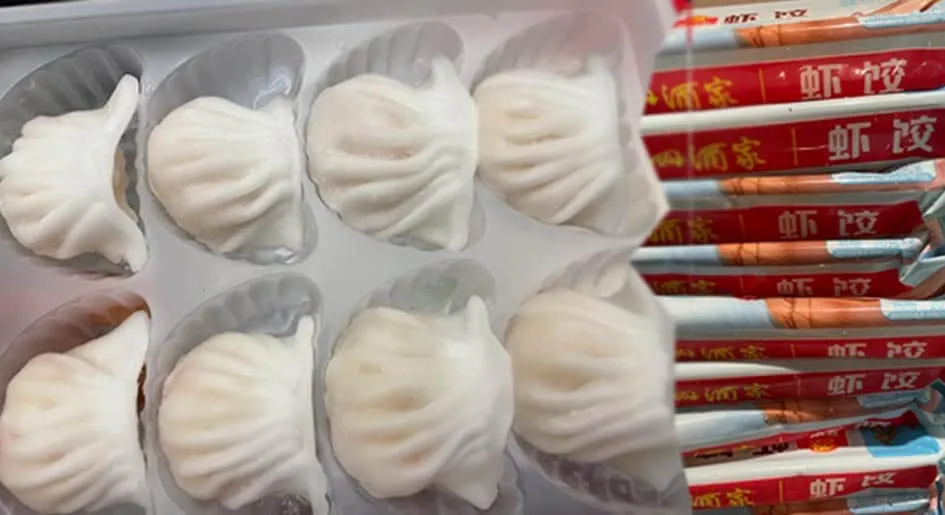 frozen dim sum in the supermarket