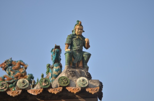The exquisite sculptures in Zhangbi Ancient Castle