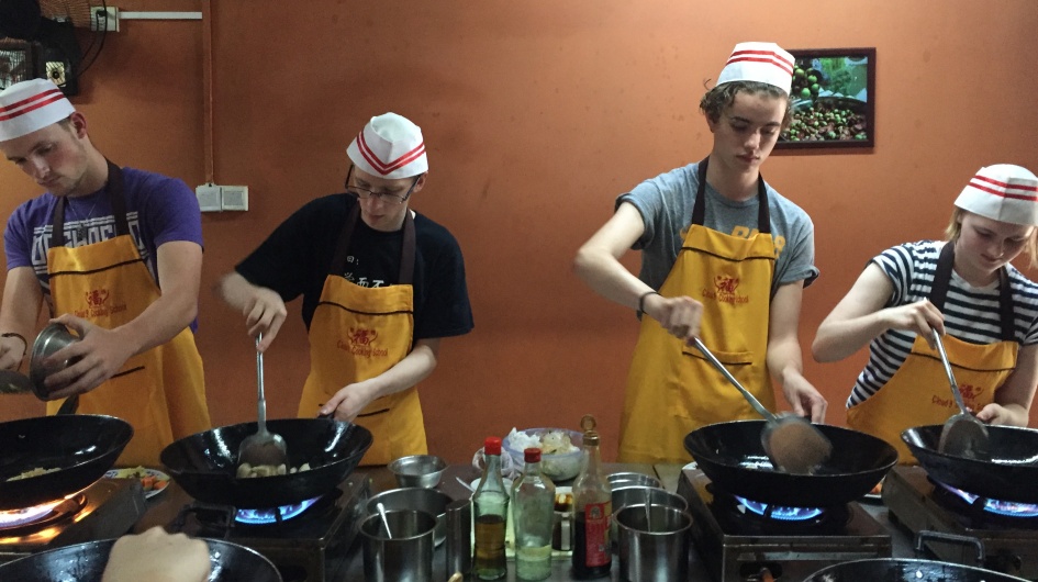 Students Experiencing Making Farmhouse Dishes