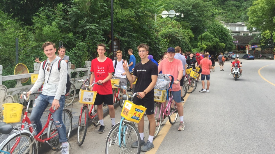 Students Are Cycling on the Greenway