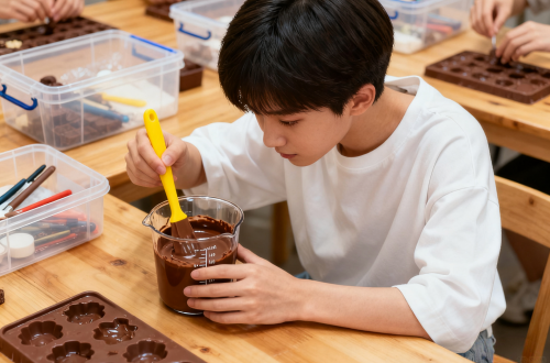 Making vinegar-flavored chocolate