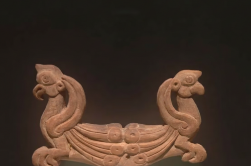 Wooden Carving of Conjoined Twin Birds